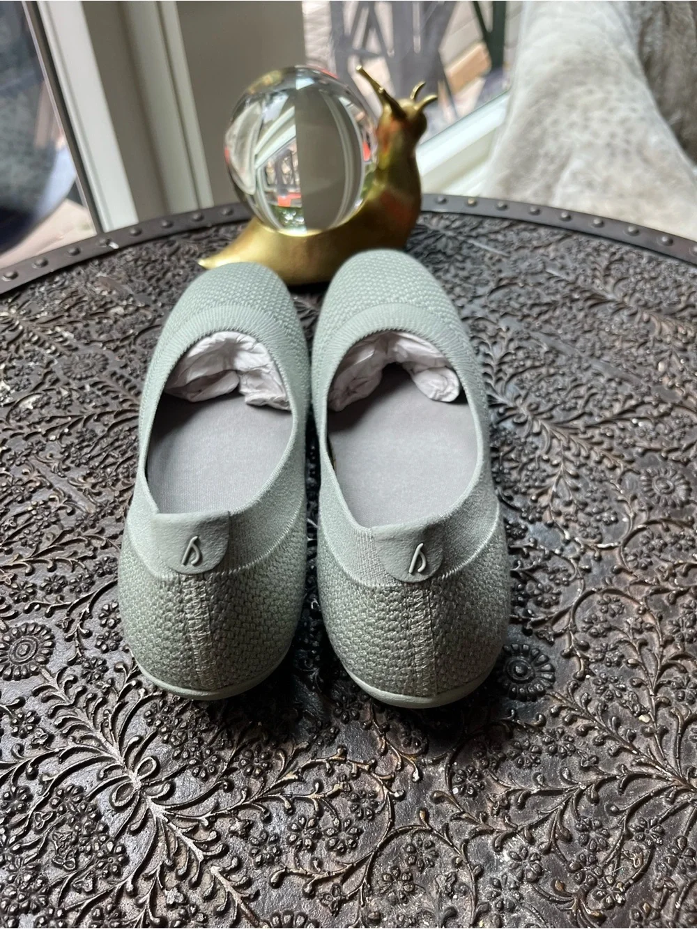 NEW ALLBIRDS TREE BREEZER BALLET FLATS IN PALE SAGE GREEN
